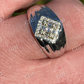 Unique Two Tone Pinky Diamond Ring  customdiamjewel   