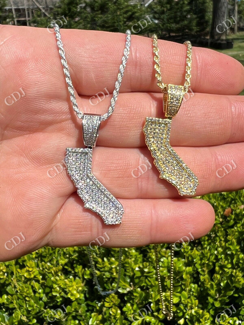 HipHop California State Shape Pendant  customdiamjewel   