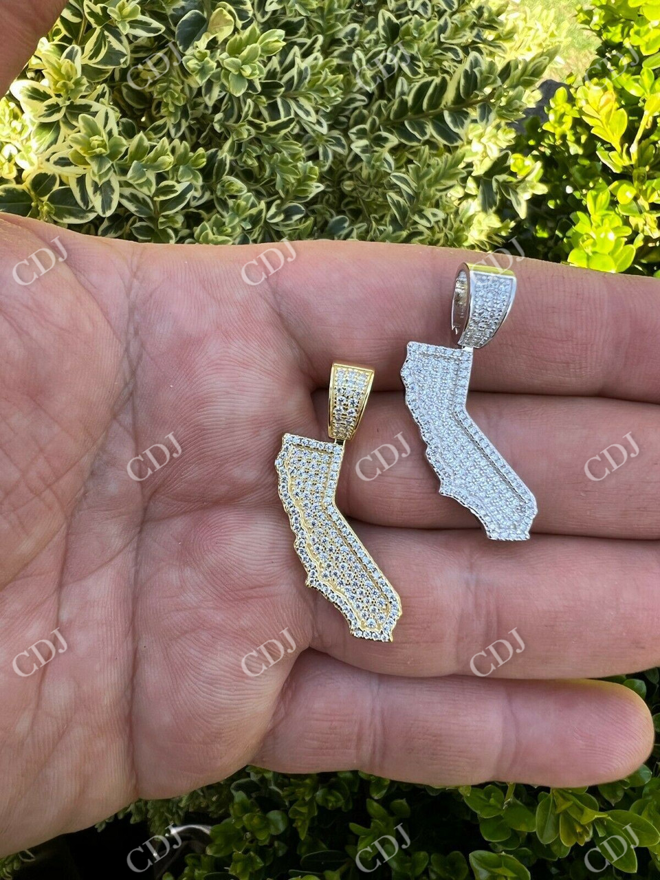 HipHop California State Shape Pendant  customdiamjewel   