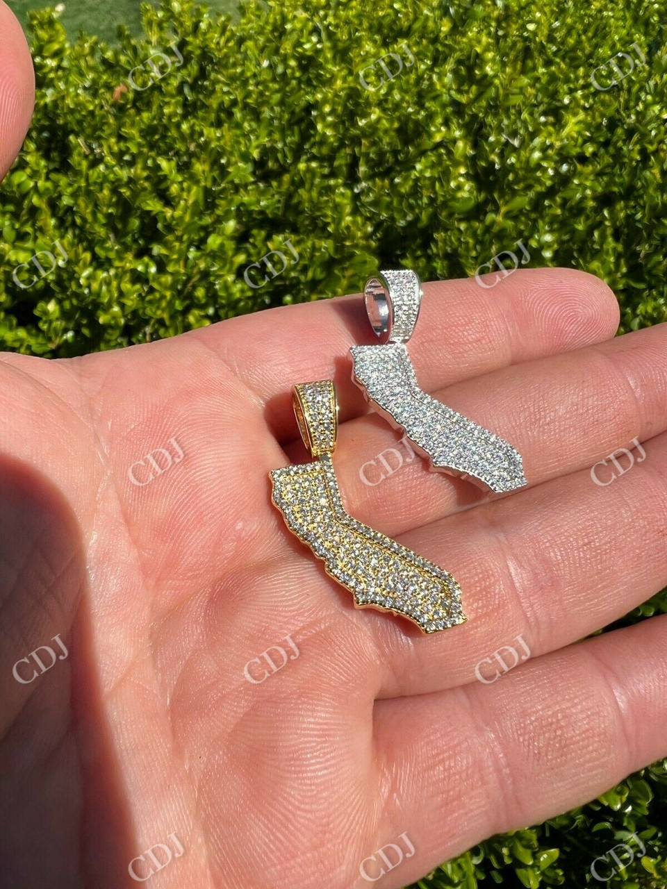 HipHop California State Shape Pendant  customdiamjewel   