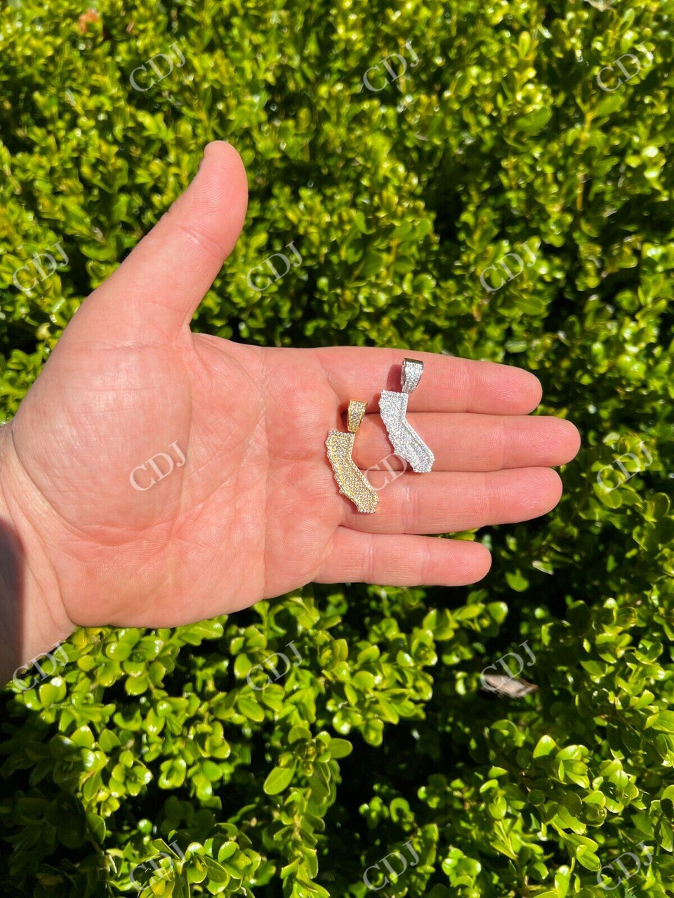 HipHop California State Shape Pendant  customdiamjewel   
