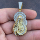 Gold Baguette Virgin Mary Iced out Pendant  customdiamjewel   