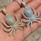 Round Diamond HipHop Spider Pendant  customdiamjewel   