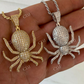 Round Diamond HipHop Spider Pendant  customdiamjewel   
