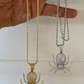 Round Diamond HipHop Spider Pendant  customdiamjewel   