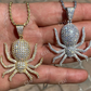 Round Diamond HipHop Spider Pendant  customdiamjewel   