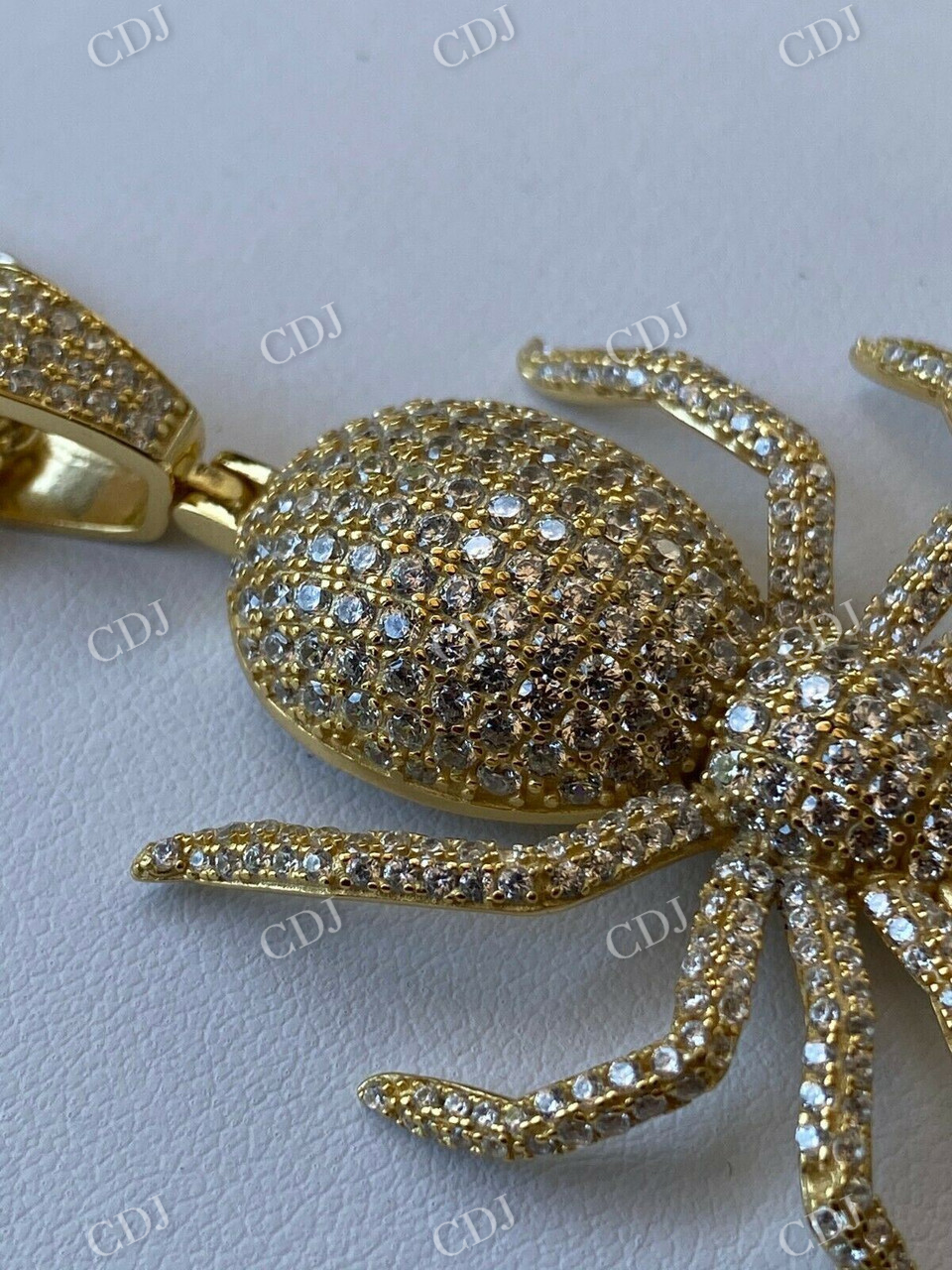 Round Diamond HipHop Spider Pendant  customdiamjewel   