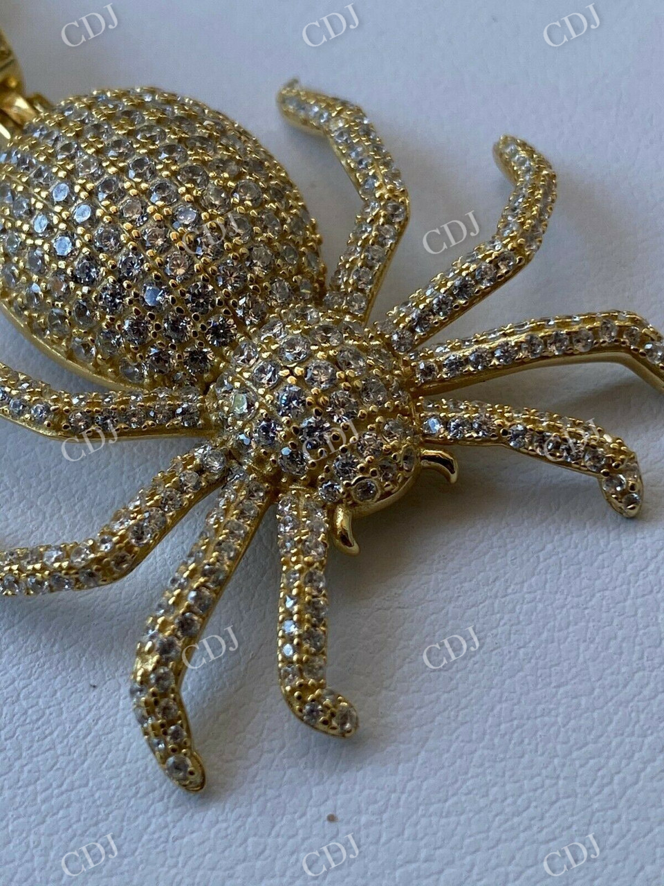 Round Diamond HipHop Spider Pendant  customdiamjewel   