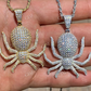 Round Diamond HipHop Spider Pendant  customdiamjewel   