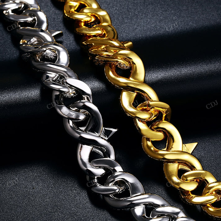 15MM Infinity Star Cuban Chain hip hop jewelry CustomDiamJewel