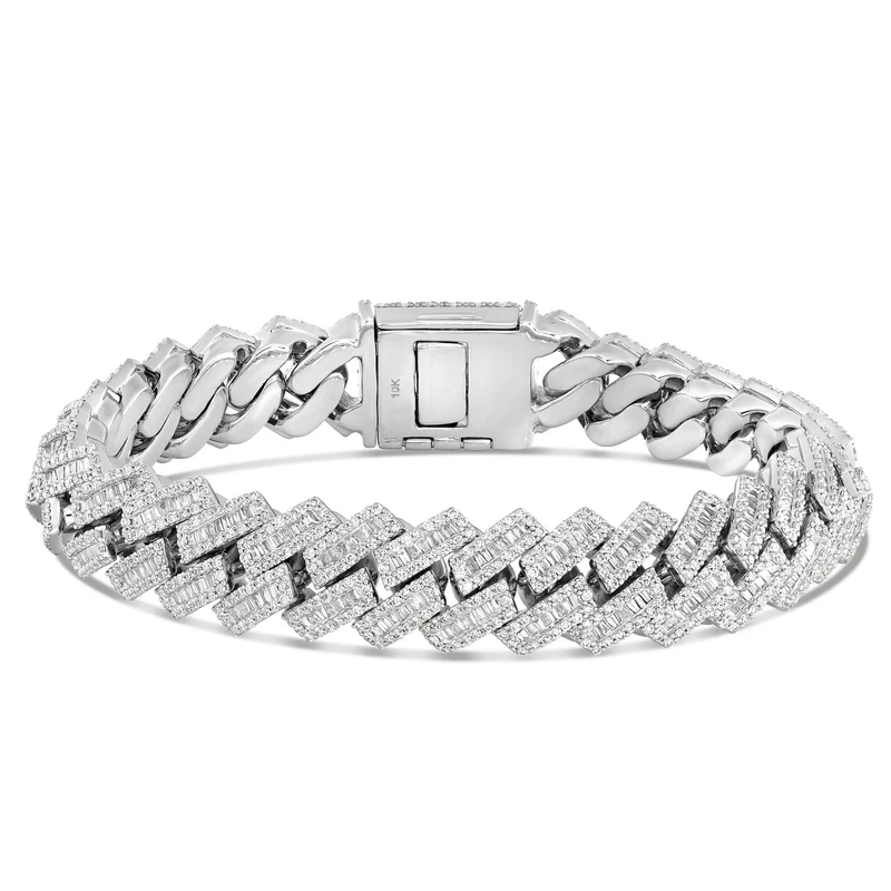 Iced Out Cuban Link Bracelet for Men and Women CustomDiamJewel