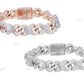 925 Silver Moissanite Iced Out Infinity Link Bracelet hip hop jewelry customdiamjewel