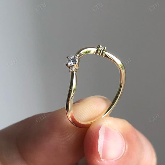 Minimalist Lab Grown Diamond Curve Band