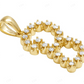 1" 0.30 CTW 10K Gold Natural Diamond Initial B Pendant CustomDiamJewel