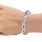 925 Silver Moissanite Iced Out Infinity Link Bracelet hip hop jewelry customdiamjewel