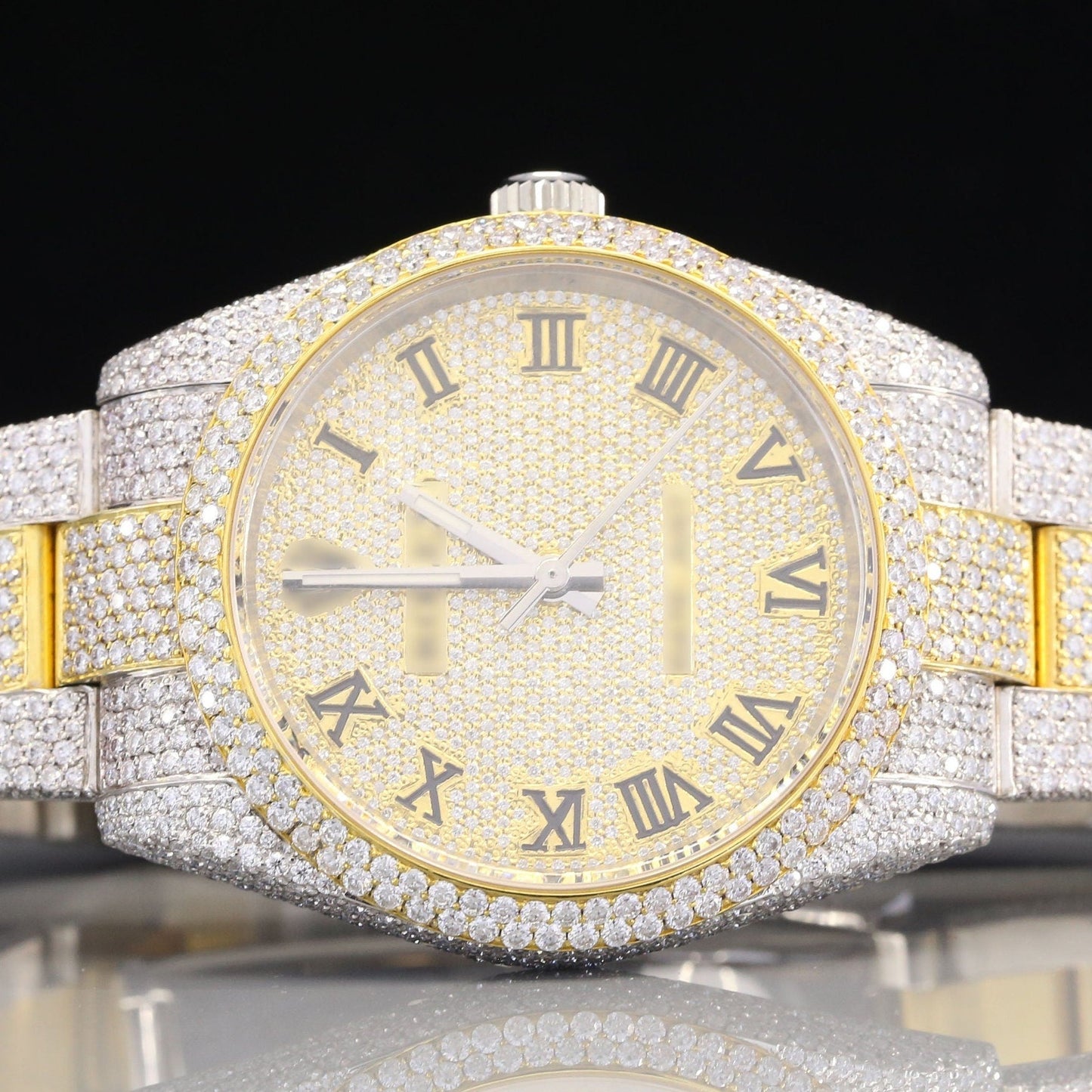 Luxury Moissanite Diamond Watch For Men Automatic Wrist Watch customdiamjewel