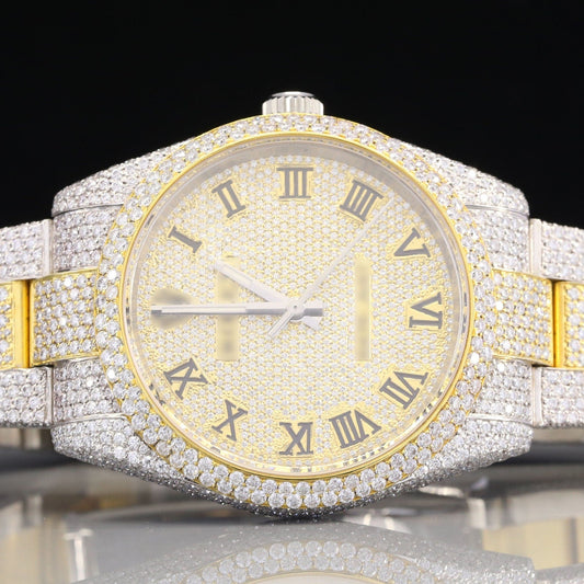 Luxury Moissanite Diamond Watch For Men Automatic Wrist Watch customdiamjewel