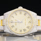 Luxury Two Tone Automatic Movement Customized Moissanite Watch customdiamjewel