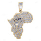 1.12 CTW Sterling Silver Moissanite Africa Map BLM Fist Pendant CustomDiamJewel