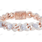 925 Silver Moissanite Iced Out Infinity Link Bracelet hip hop jewelry customdiamjewel