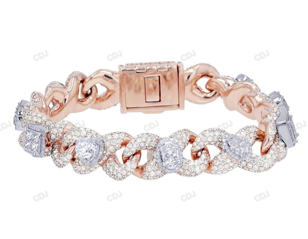 925 Silver Moissanite Iced Out Infinity Link Bracelet hip hop jewelry customdiamjewel