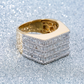Multi Row Round and Baguette Moissanite Men's Ring hip hop jewelry customdiamjewel