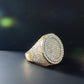 925 Silver Moissanite Cluster Halo Ring hip hop ring customdiamjewel