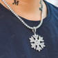 Iced Out Popular Snow Flower Hip Hop Pendant Snowflake Pendant hip hop jewelry CustomDiamJewel
