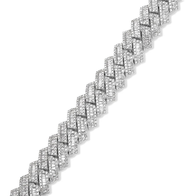 Iced Out Cuban Link Bracelet for Men and Women CustomDiamJewel