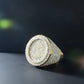 925 Silver Moissanite Cluster Halo Ring hip hop ring customdiamjewel