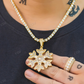 Iced Out Popular Snow Flower Hip Hop Pendant Snowflake Pendant hip hop jewelry CustomDiamJewel