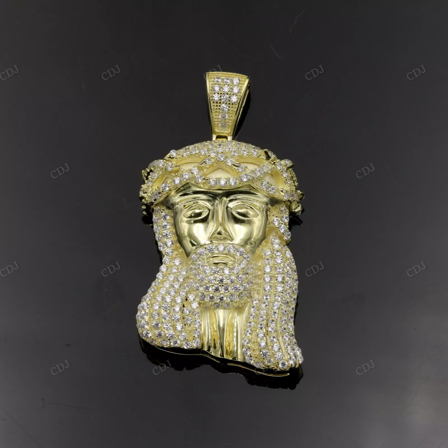 Hip Hop Moissanite Sterling Silver Jesus Pendant hip hop jewelry CustomDiamJewel