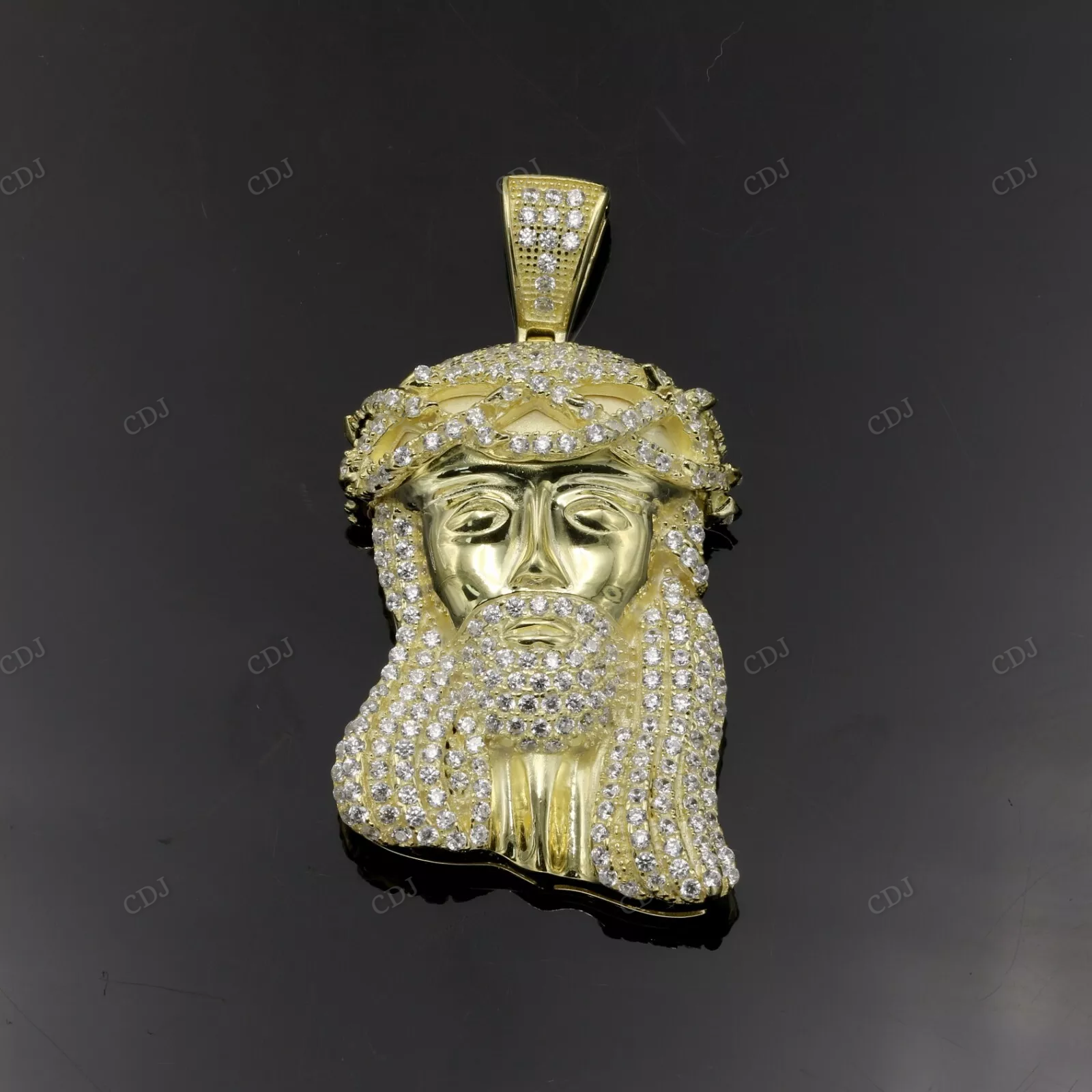 Hip Hop Moissanite Sterling Silver Jesus Pendant hip hop jewelry CustomDiamJewel