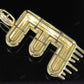 2" 2 CTW 10K Solid Gold Natural Diamond Letter 'E' Initial Drip Pendant CustomDiamJewel
