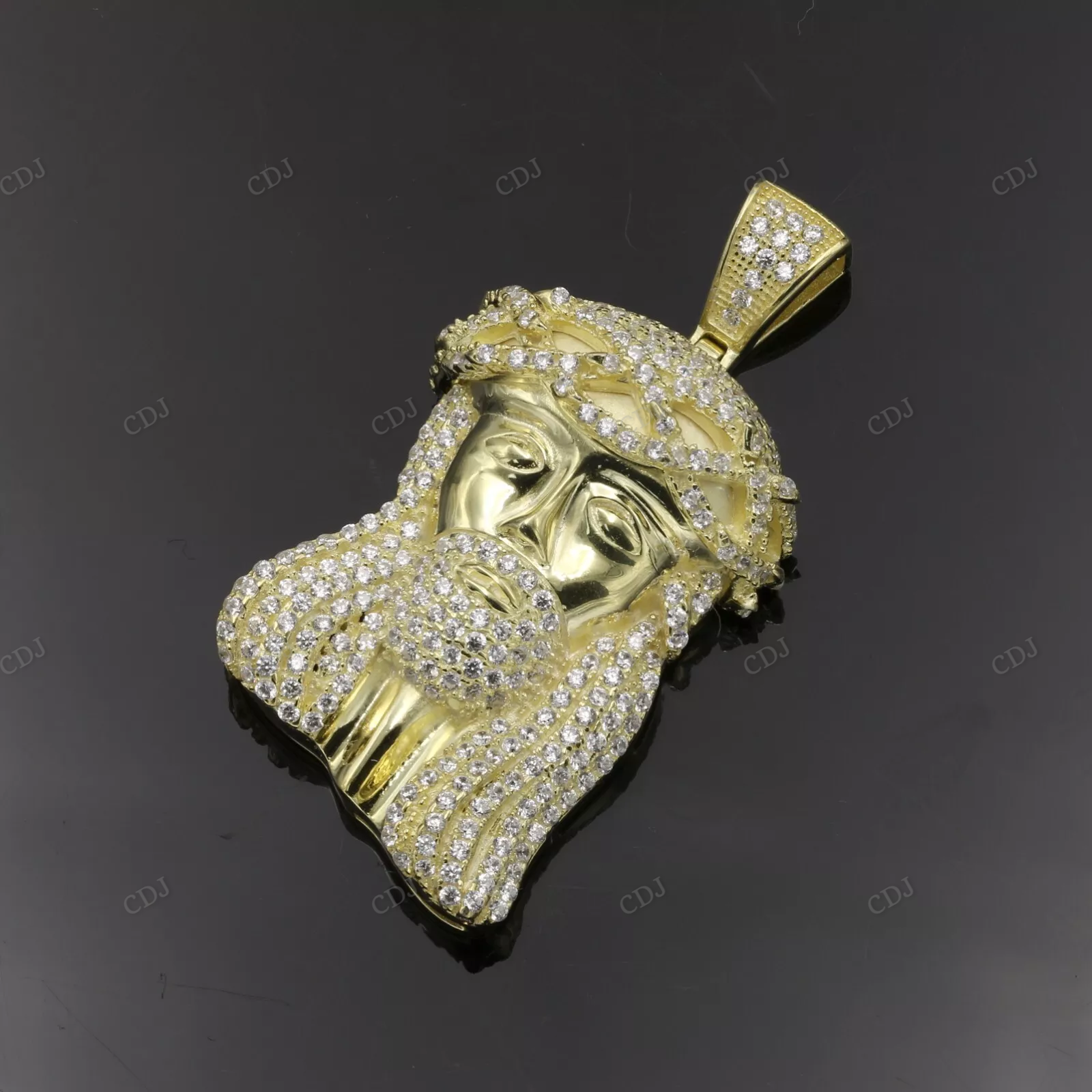 Hip Hop Moissanite Sterling Silver Jesus Pendant hip hop jewelry CustomDiamJewel