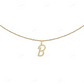 1" 0.30 CTW 10K Gold Natural Diamond Initial B Pendant CustomDiamJewel