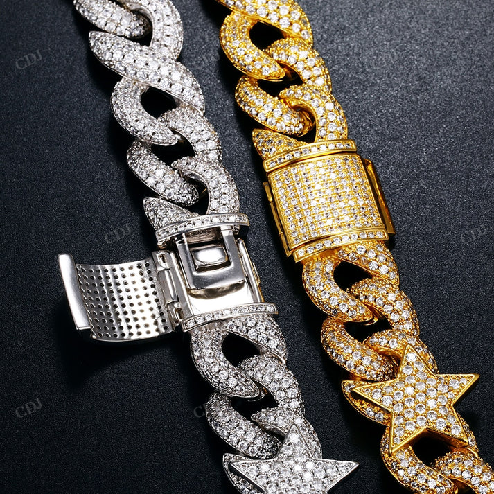 15MM Infinity Star Cuban Chain hip hop jewelry CustomDiamJewel