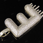 2" 2 CTW 10K Solid Gold Natural Diamond Letter 'E' Initial Drip Pendant CustomDiamJewel