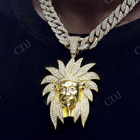 Hip Hop Moissanite Custom Diamond Pendant  CustomDiamJewel   