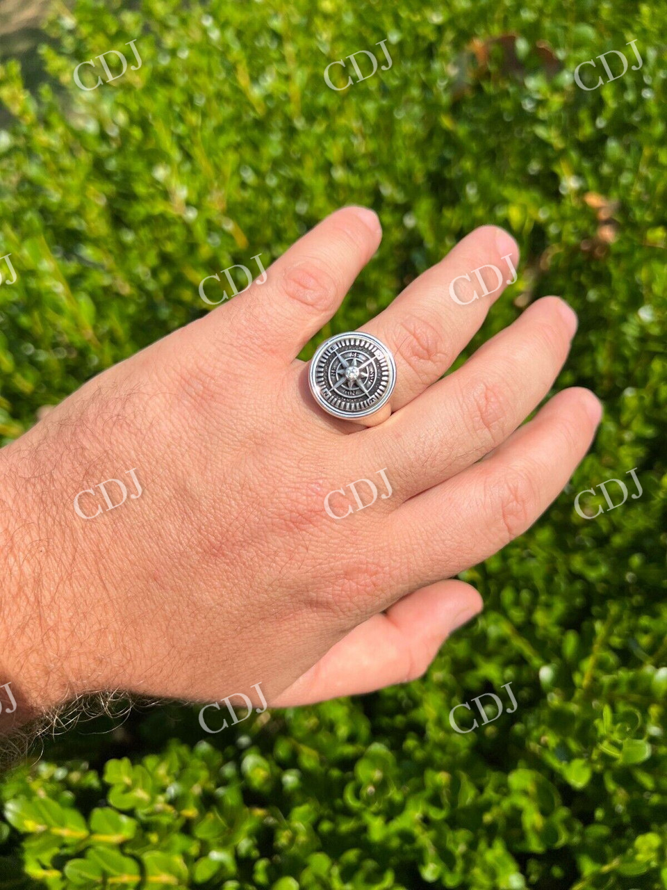 Navigational North Star Compass Ring  customdiamjewel   