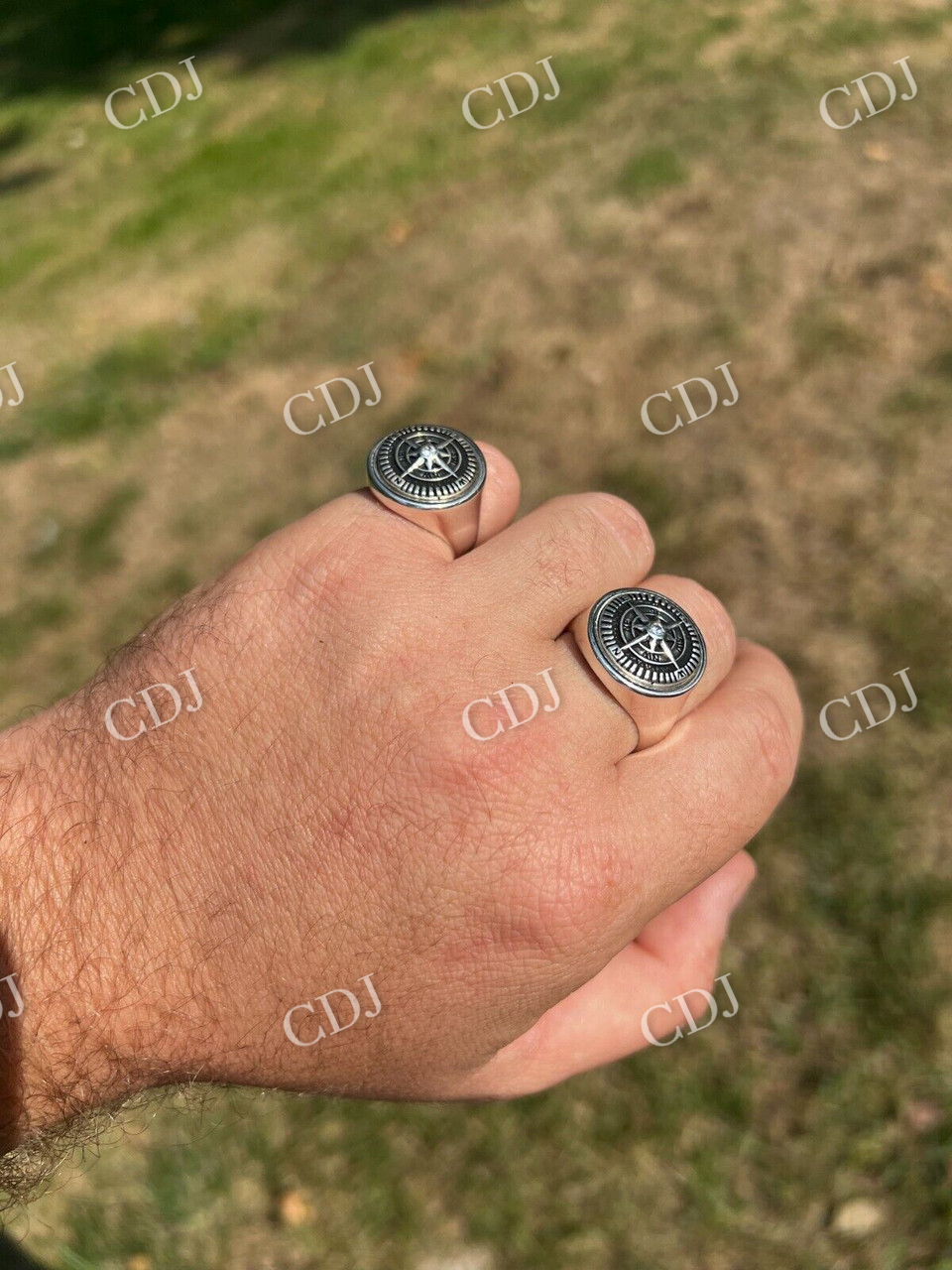 Navigational North Star Compass Ring  customdiamjewel   