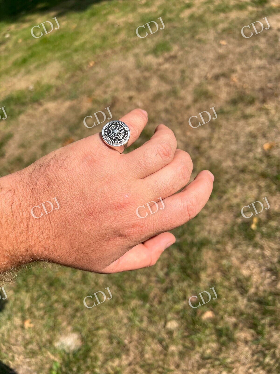 Navigational North Star Compass Ring  customdiamjewel   