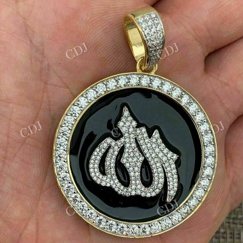925 Silver Mens Islamic Pendant  customdiamjewel   