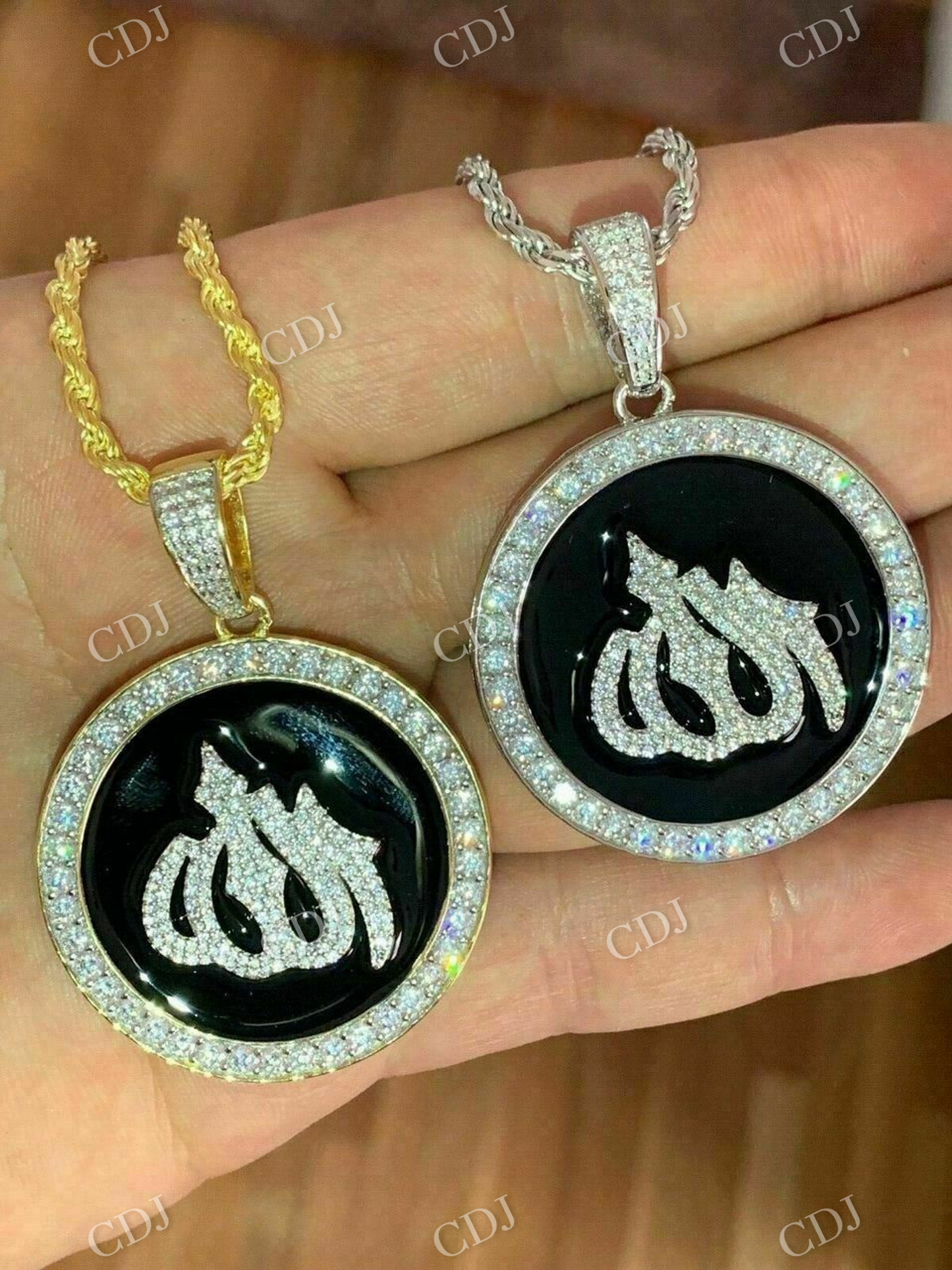 925 Silver Mens Islamic Pendant  customdiamjewel   