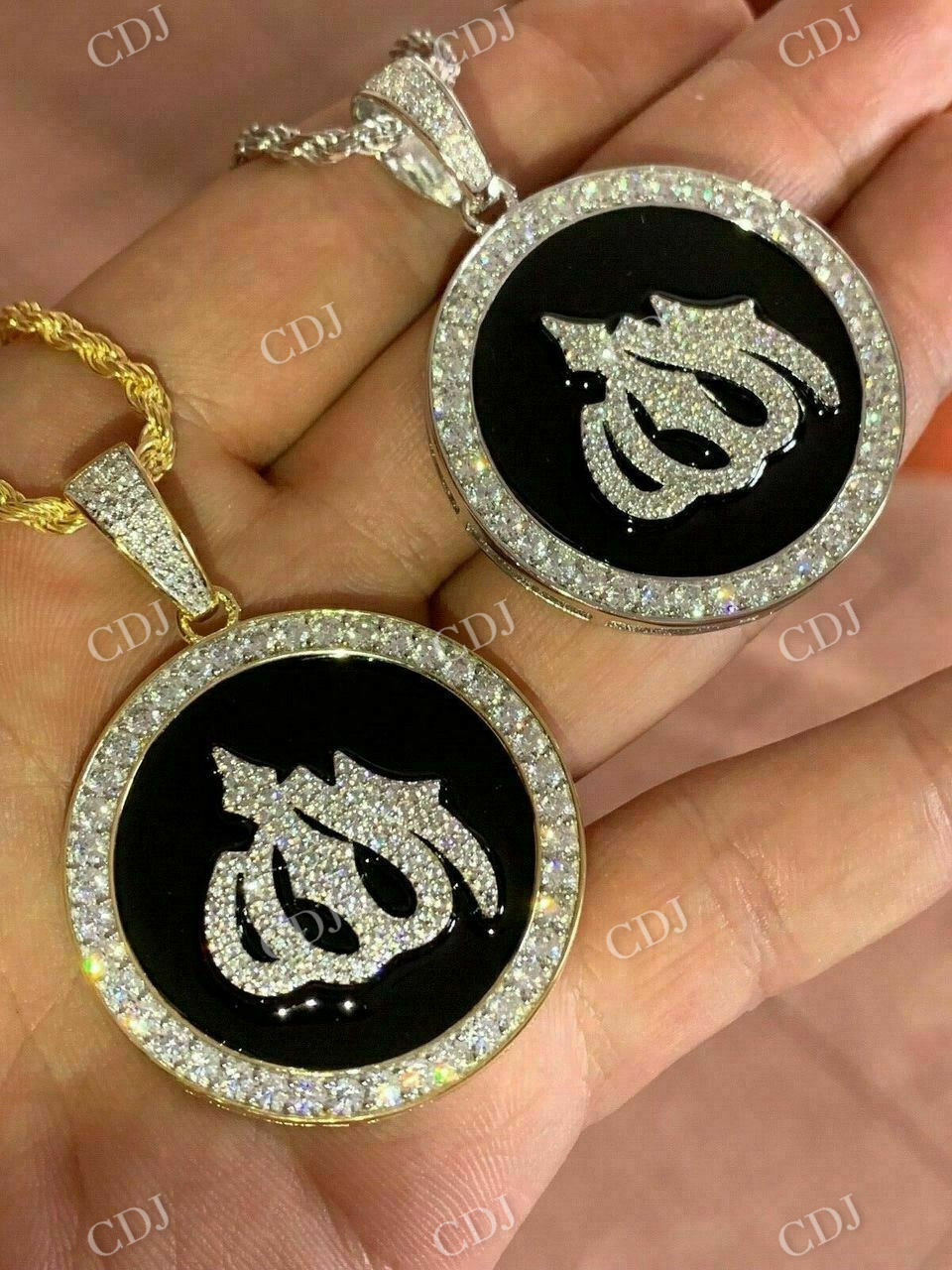 925 Silver Mens Islamic Pendant  customdiamjewel   
