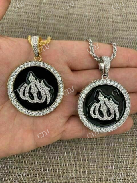 925 Silver Mens Islamic Pendant  customdiamjewel   