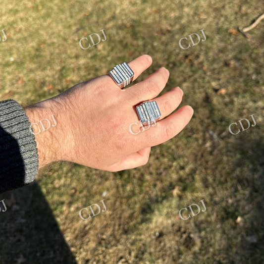 Fully Iced Out Baguette Diamond Ring  customdiamjewel   