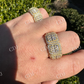 Baguette Cut Iced Out Hip Hop Ring  customdiamjewel   