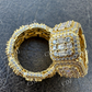 Baguette Cut Iced Out Hip Hop Ring  customdiamjewel   