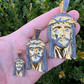 925 Silver Iced Jesus Piece Hip Hop Pendant  customdiamjewel   